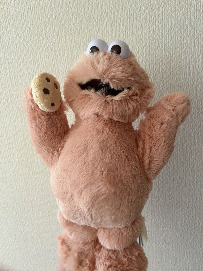 セサミストリートマーケット ぬいぐるみ ベージュ クッキーモンスター エルモ