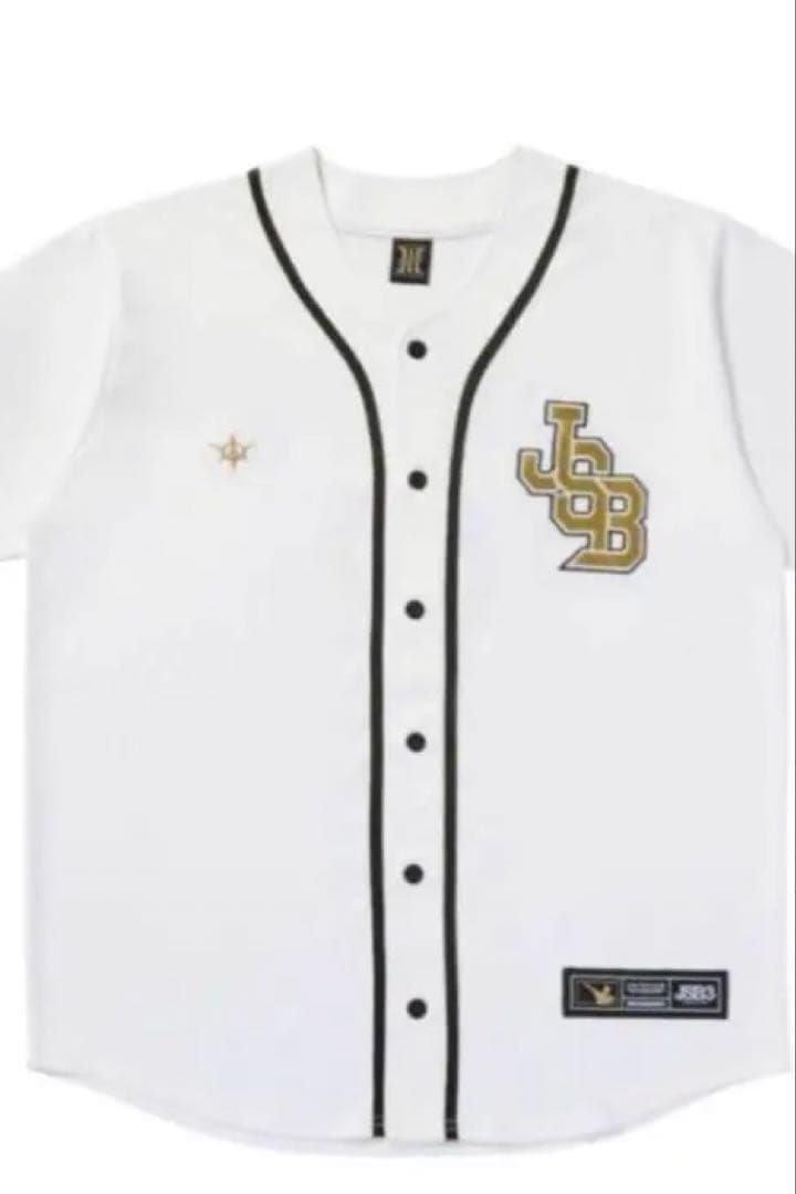 三代目ベースボールシャツWHITEローズチャーム