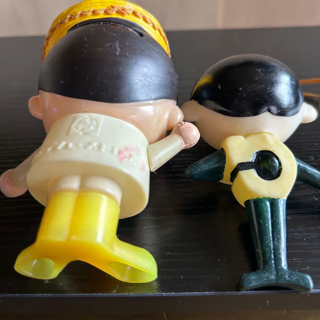 昭和レトロ ソフビ 貯金箱 企業物 新品未開封あり こけし 人形 置物