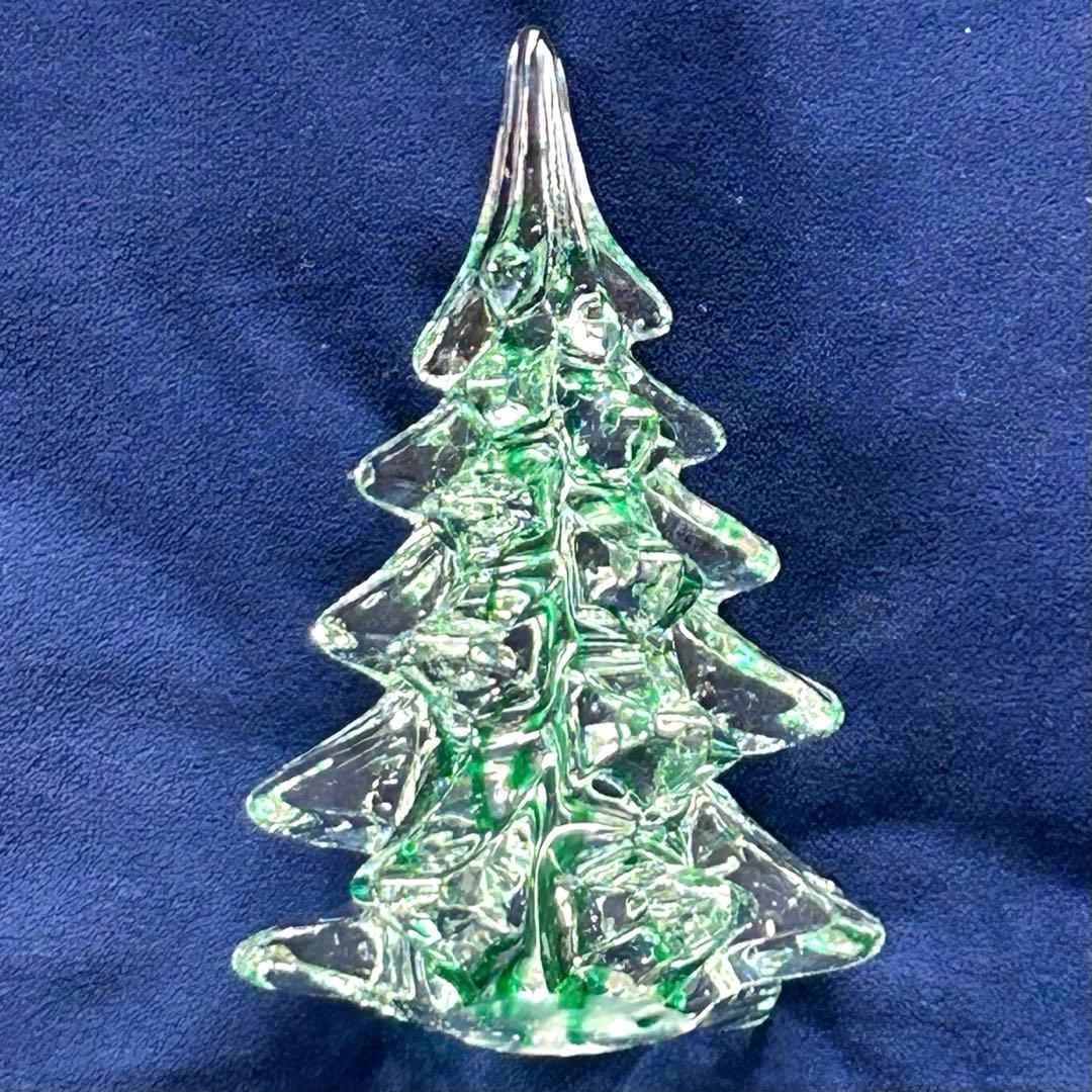 ヴィンテージ　クリスタル　ガラス　クリスマスツリー