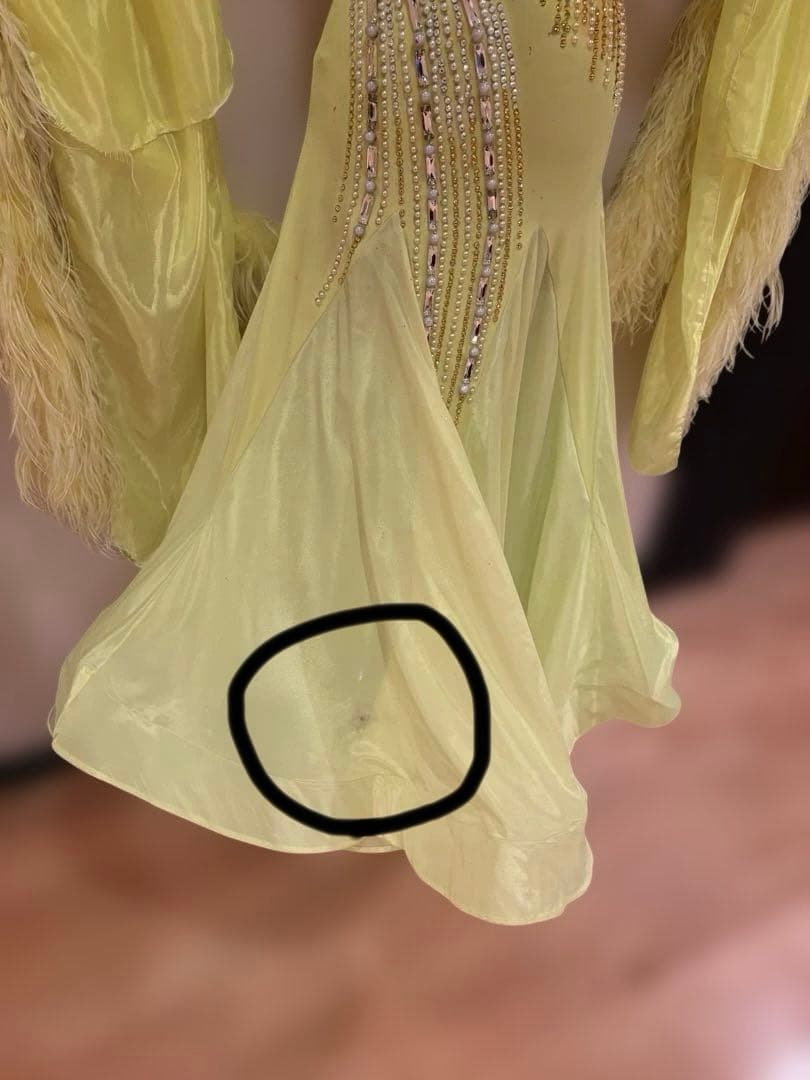 【社交ダンス】蛍光黄色ドレス