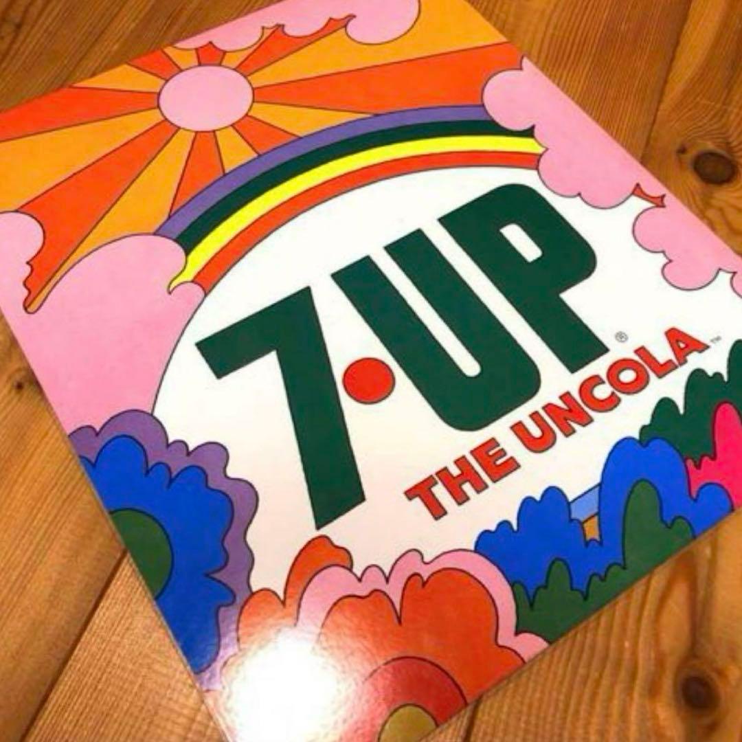 1971年　7up ステッカーサイン　ピーターマックス　アメトイ　ガレージ